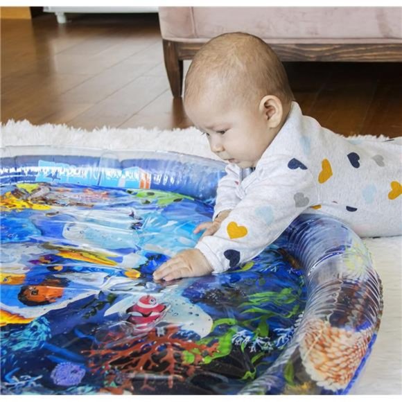 Multistage Tummy Time Water Mat, Premium Inflatable Activity Center Sensory Toy - Picture 6 of 6